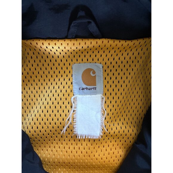 Carhartt Mens Jacket Yellow Black VTG Rollaway Hood Mesh Lining Outdoor Hiking - Picture 4 of 8